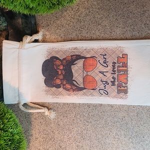 Reuseable Gift Bag-Wine or Liquor; "Just a Girl who Loves Fall"
